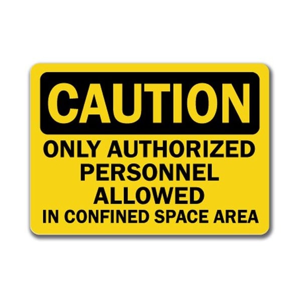 Signmission Safety Sign, 14 in Height, Plastic, Confined Space Personnel CS-Confined Space Personnel - main